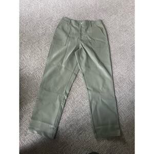 Unique 21 green faux‎ leather pants nwot size 8